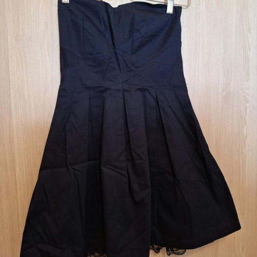 Bershka strapless dress blue like new, size M
