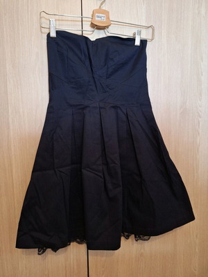 Bershka strapless dress blue like new, size M