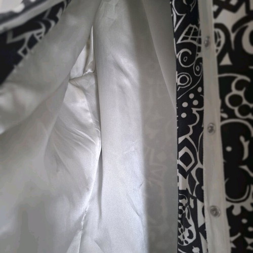 Gap trench coat used, cotton with black and white design, size XL