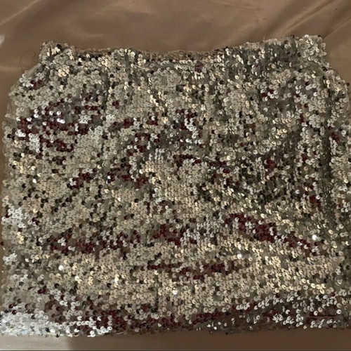 Skirt silver with sequins unused, size S