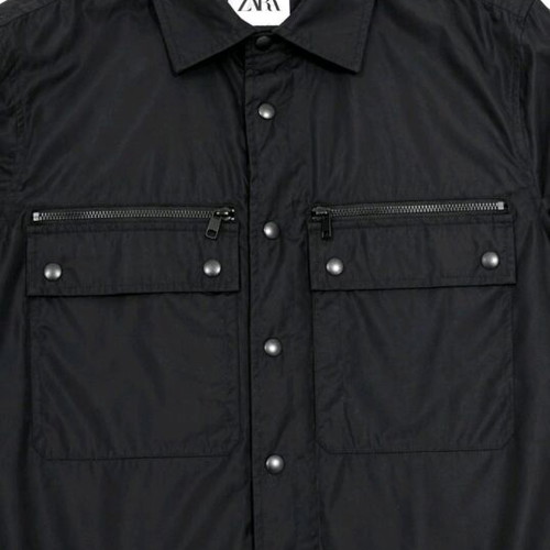 Zara black waterproof jacket overshirt S like new