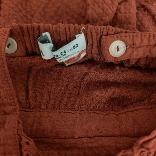 Burgundy Zara pinafore dress like new, 92 cm