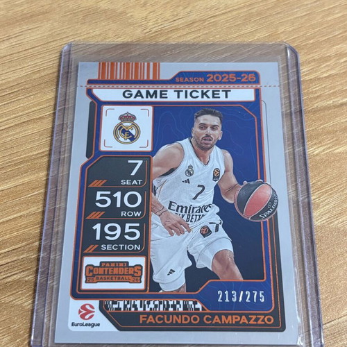 Panini Contenders EuroLeague 2025-26 Game Ticket Facundo Campazzo like new