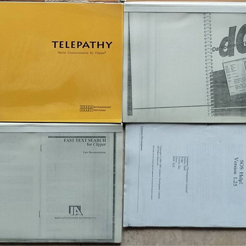 Clipper programming books used, pack of 3, plus 9 tool library copies