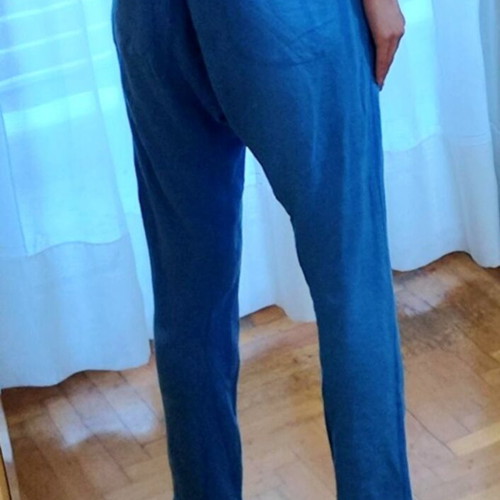 Iso women's cotton pants blue electric like new