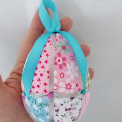 Easter Handmade Patchwork Egg 10cm