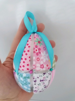 Easter Handmade Patchwork Egg 10cm