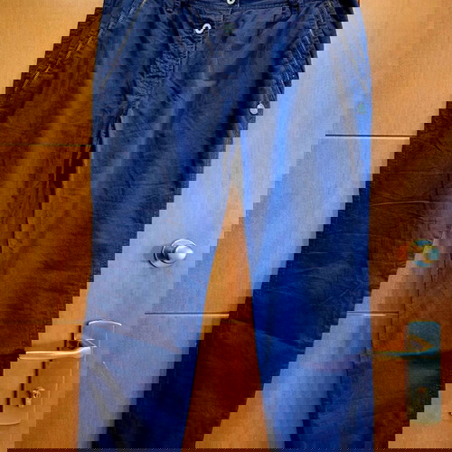 Attrattivo καλοκαιρινό παντελόνι σαν καινούργιο, μπλε, μέγεθος L-XL με ελάττωμα