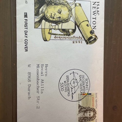 Φάκελος Isaac Newton First Day Cover σαν καινούργιο