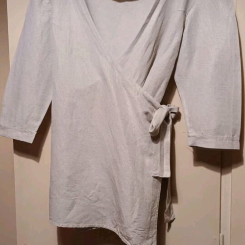 Premaman maternity and nursing blouse like new, linen and viscose