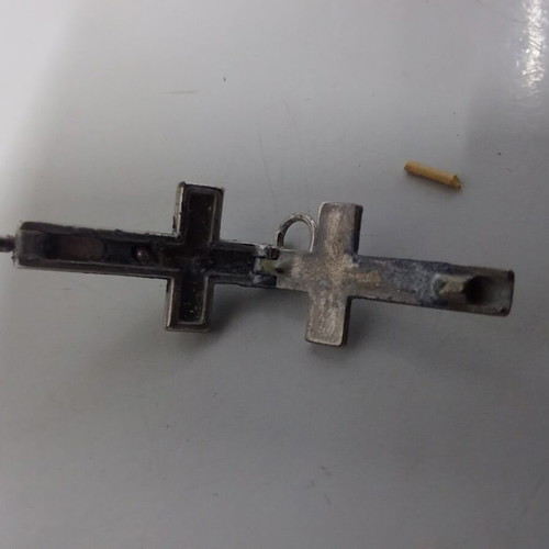 Vintage opening cross pendant talisman 4cm from Jerusalem with screw