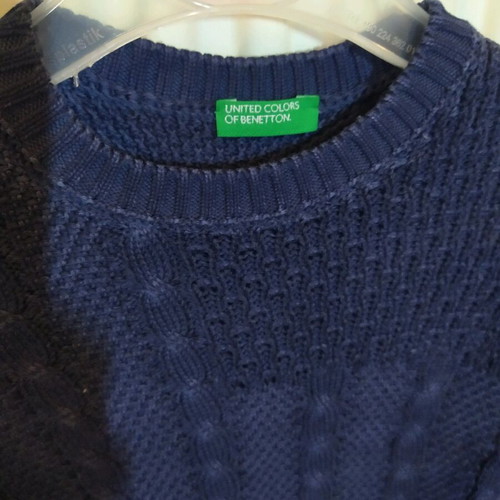 Benetton knitted sweater for boys 18-24 months like new, blue