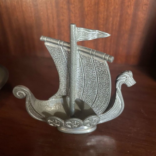 Viking Ship decorative metal small size from Norway like new