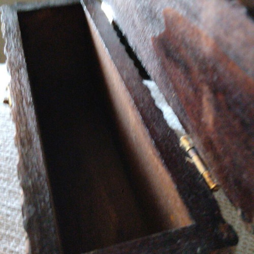 Handmade wooden box with Balkan fir and CNC carving, like new