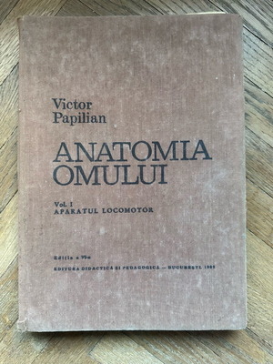 Anatomy book used, Romanian language for medical students