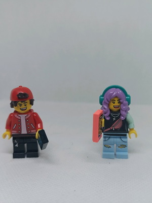 Lego figures Parker L Jackson and Jack Davis like new, 2 pieces