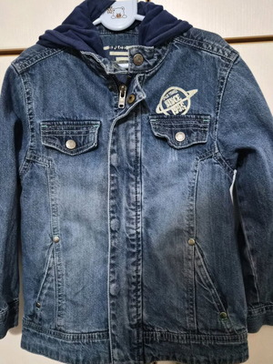 Orchestra denim jacket 5 years 110 cm with hood lightly used