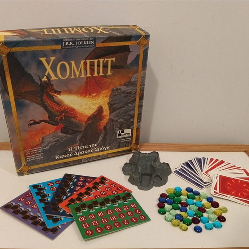 Hobbit The Defeat of the Evil Wizard Smaug board game used, parts included