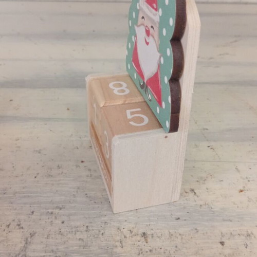 Wooden Santa Claus calendar new