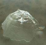 Folia bowl by Mats Jonasson, vintage 1970s crystal leaf