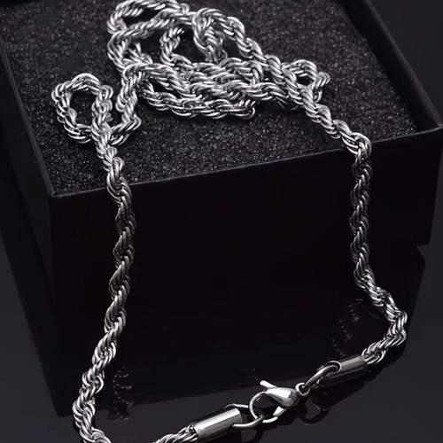 Stainless steel necklace chain 50cm new silver color