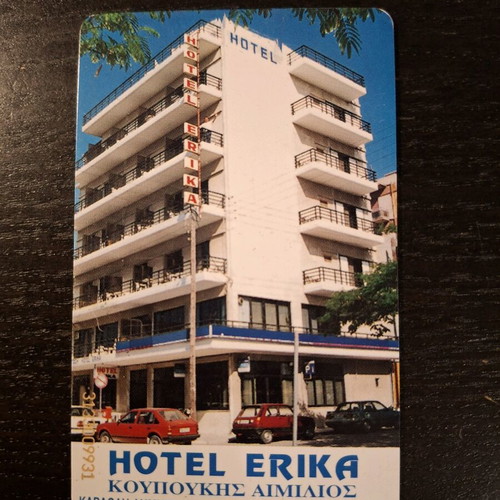 Hotel Erika phone card used, 1997