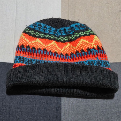 Children's colorful knit cap lightly used