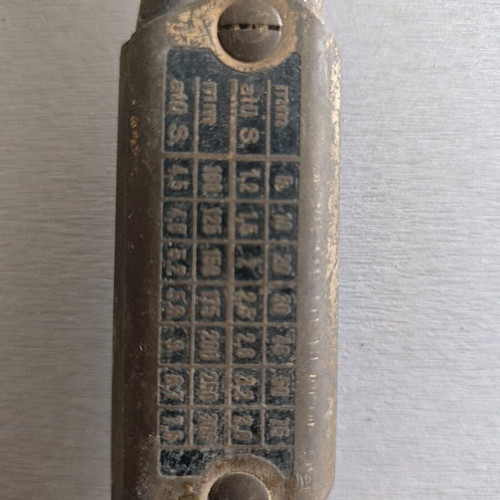 Oxygen cutter used, brass