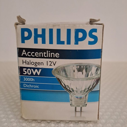 Philips halogen bulbs used, pack of 28, 12V 50W GU5.3 bicolor
