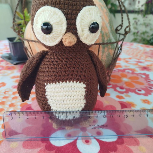 Handmade knitted owl new, acrylic wool