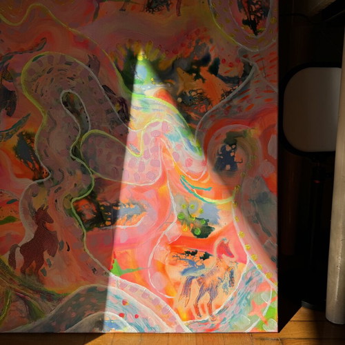 Original artwork painting mixed media on canvas 60x80 cm new