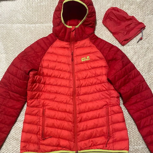 Jack Wolfskin women's down jacket used, size L, red