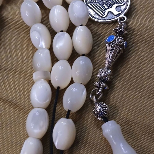 Komboloi mother of pearl vintage worry beads used