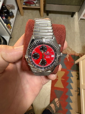 Breitling Chronomat used with Red Arrows dial and bullet bracelet