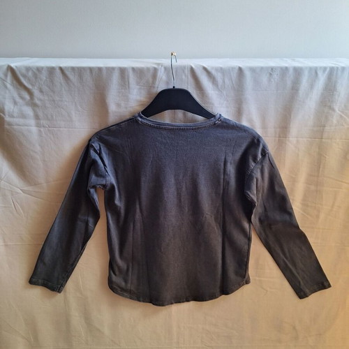 Zara Kids Rolling Stones long sleeve top with leopard print, size 8