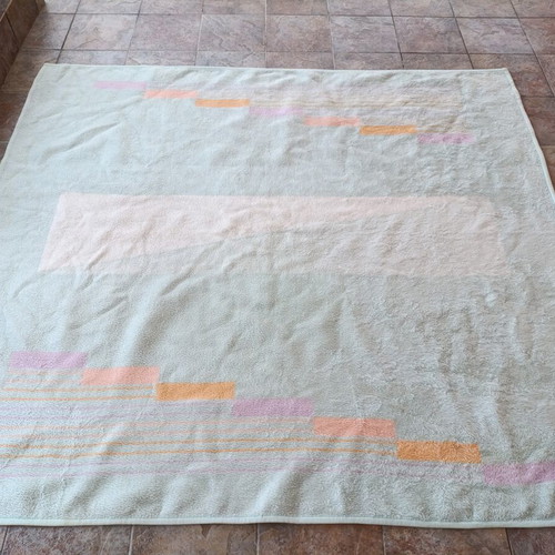 Adam double blanket like new, pastel stripes, Greek made