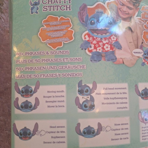 Stitch talking plush like new with original box