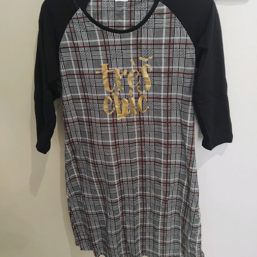 Checked nightdress like new, size M, multicolored