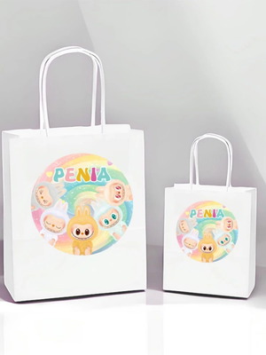 White Labubu Gift Bag 10 pcs new