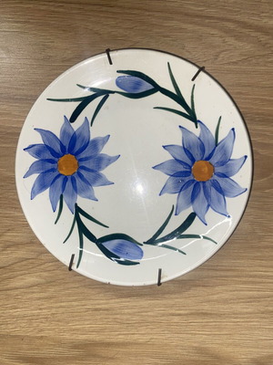 Vintage Kerameikos decorative plate, handmade, Greece