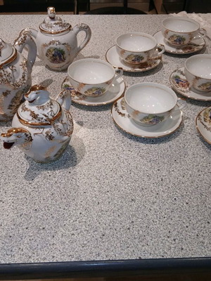 Lithophane tea/coffee set for 6 people like new