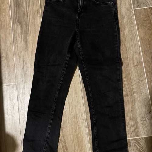 Zara ankle-length jeans like new, black and gray, size S