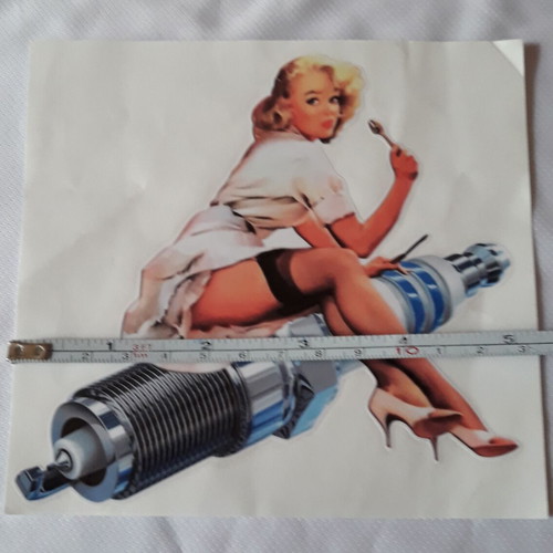 Sticker indelible and waterproof retro woman new