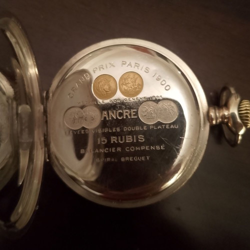 Zenith Lepine Pocket Watch 1919, like new, silver case