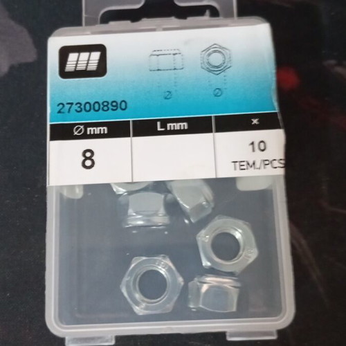 Safety Nuts Set 8mm Pack of 10 New