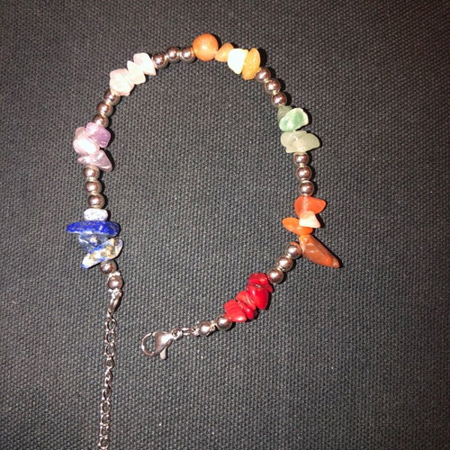 Women's bracelet new multicolored with silver stones 21 cm length