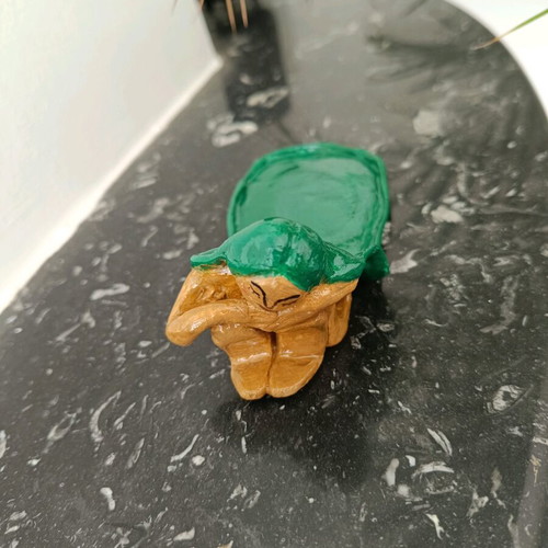 Handmade air clay decorative sculpture new, unique piece