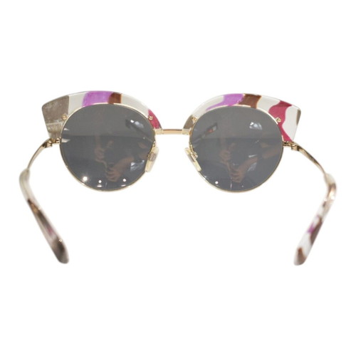 Alain Mikli Paris Fauvette round cat eye sunglasses, gold multicolor