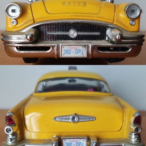 Buick Century 1955 yellow taxi cab 1:18 scale diecast model used