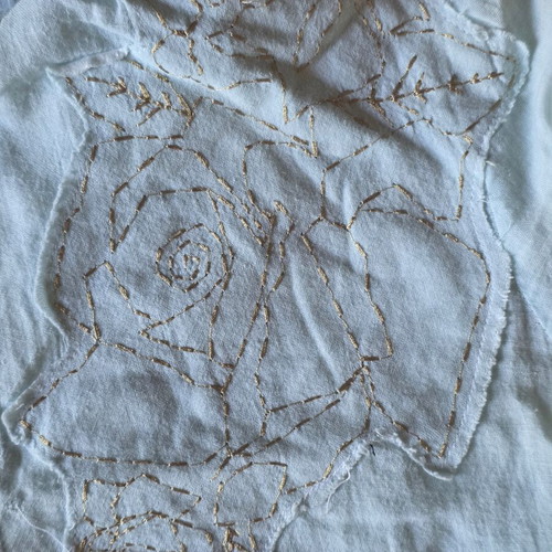 Cotton shirt Estate with slits, size M, like new, turquoise